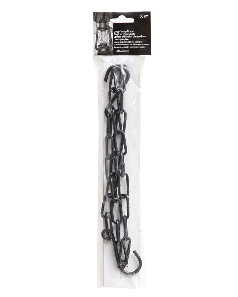 Metalliketju amppelille musta 60 cm
